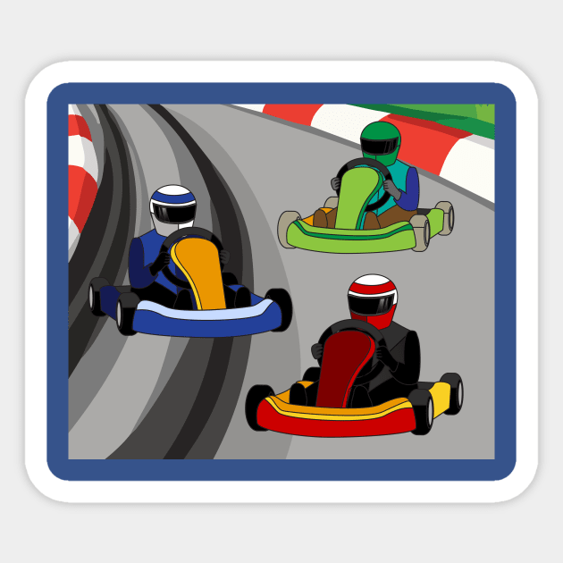 Go-Kart Racing Kart Race Kartor Sticker by flofin